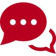 A messaging icon with two speech bubbles, one with three dots in it