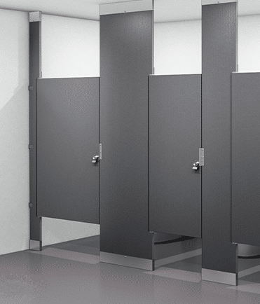 HDPE solid plastic bathroom partitions