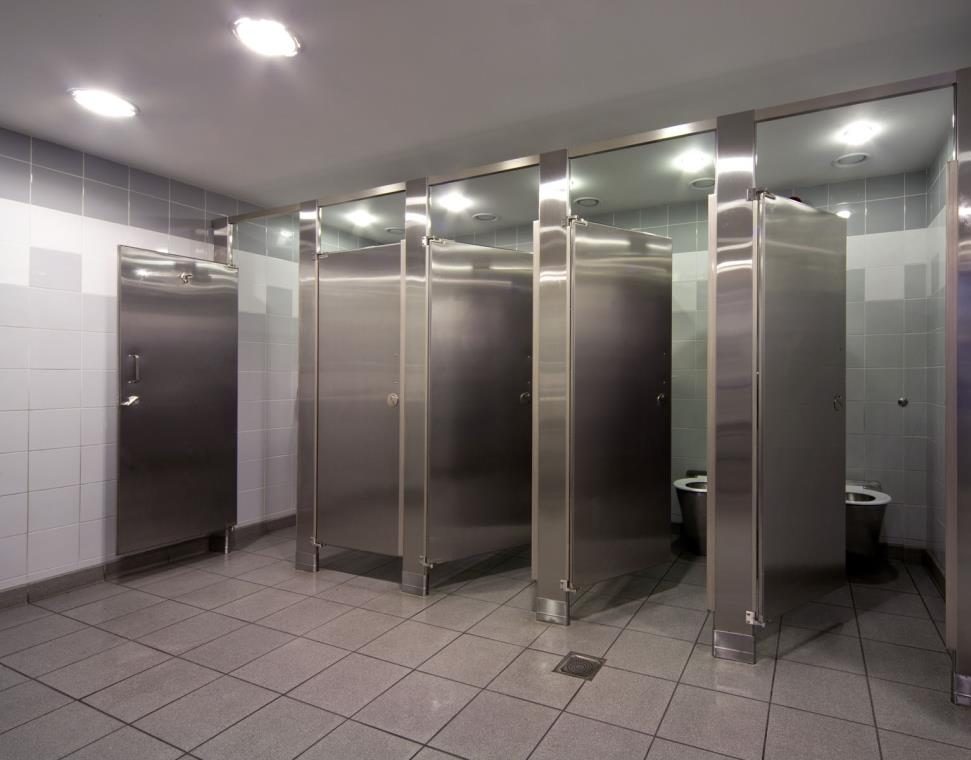 Hadrian Elite stainless steel toilet partitions