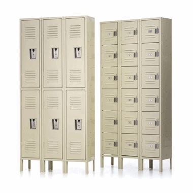 Standard beige metal lockers