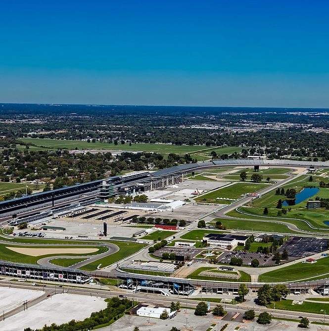 Aerial photograph of Indianapolis International Motor Speedway.