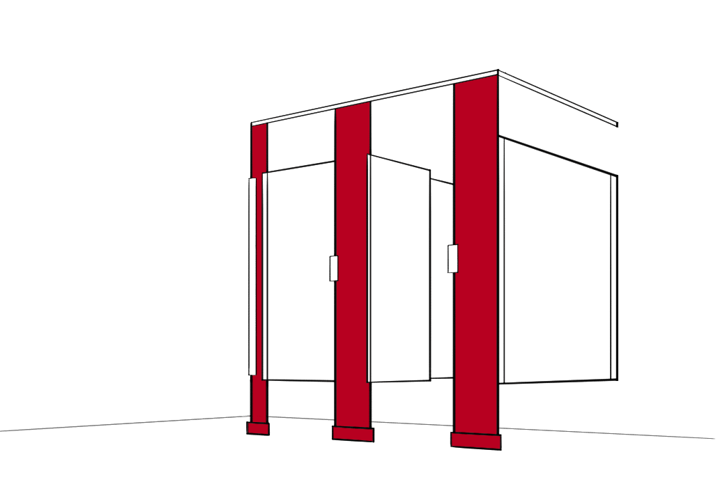 Partition Outline Pilaster Shoes