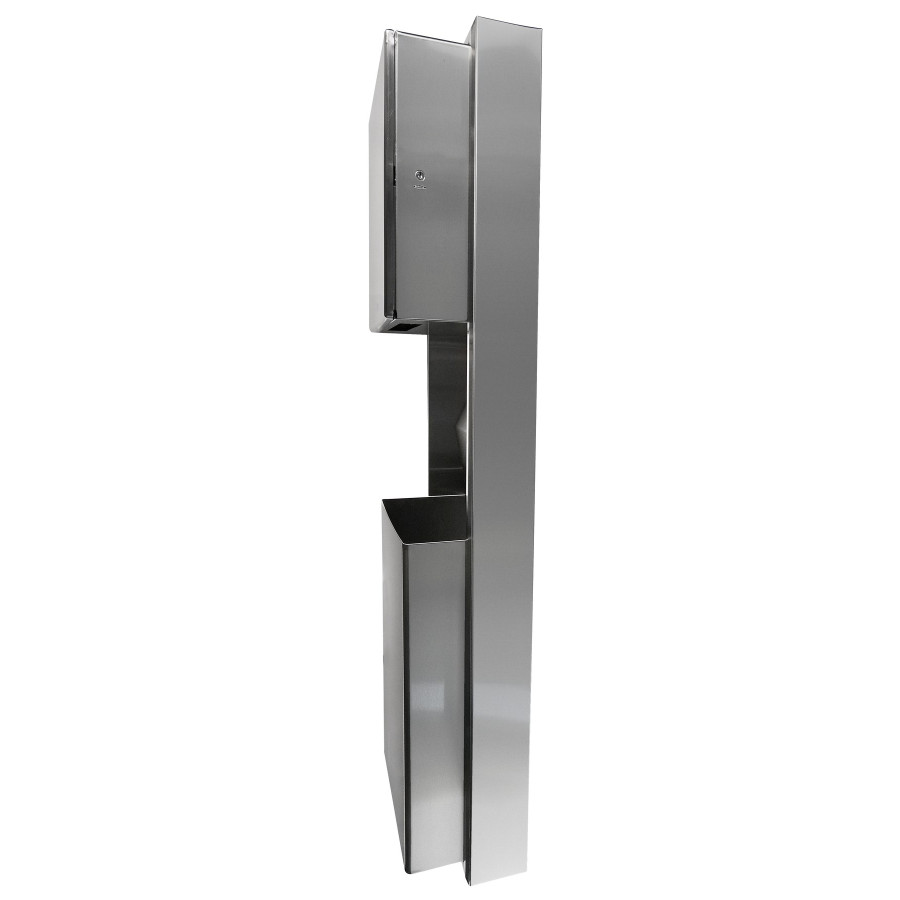 B-3979 - Surface-Mounted Auto Roll Towel Dispenser/ Waste Receptacle, Satin Finish, 12-Gallon