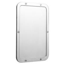 B-942 - Frameless Mirror, Vandal-Resistant, Bright Polished Stainless Steel