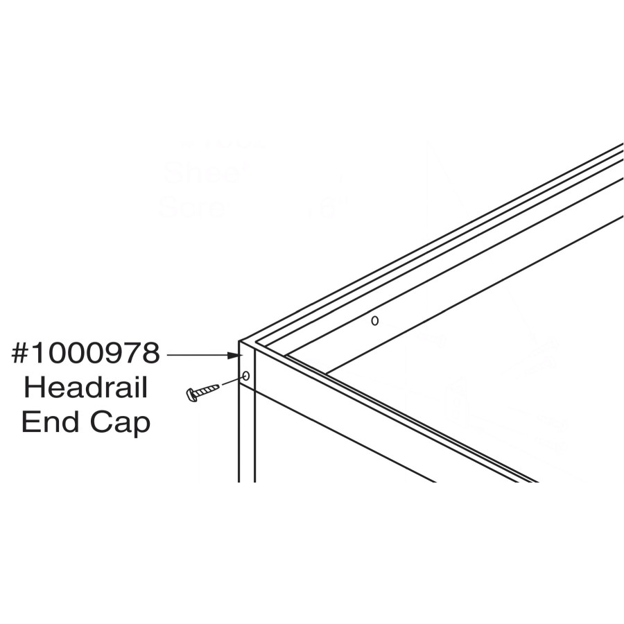 Bobrick Grip-Resistant Headrail Endcap - 1000978
