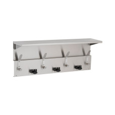 B-239x34 - Bobrick B-239 Utility Shelf with Mop/Broom Holders and Rag Hooks B-239x34 - Bobrick B-239 Utility Shelf with Mop/Broom Holders and Rag Hooks