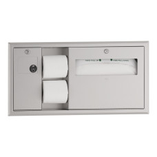 Bobrick Recessed Toilet Tissue, Seat Cover Dispenser and Waste Disposal B-3091
