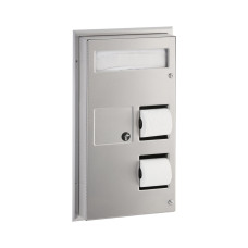 B-357 - Partition-Mounted Toilet Tissue / Seat Cover Dispenser / Waste Disposal B-357 - Partition-Mounted Toilet Tissue / Seat Cover Dispenser / Waste Disposal