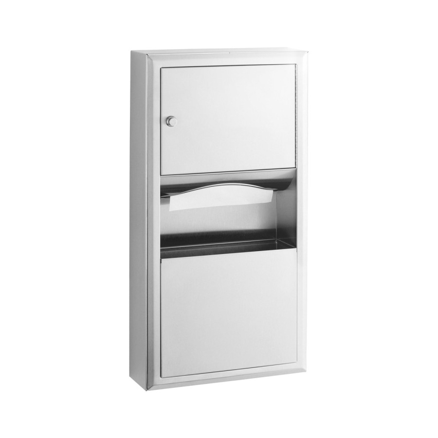 Bobrick Surface Mounted Paper Towel Dispenser and Waste Receptacle B-3699