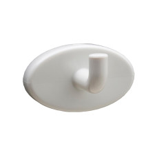 B-5116 - Surface-Mounted Clothes Hook, Nylon Coated, White B-5116 - Surface-Mounted Clothes Hook, Nylon Coated, White