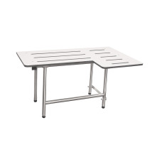 B-51815 - Reversible Shower Seat with Swing Down Legs, Phenolic and Satin Finish