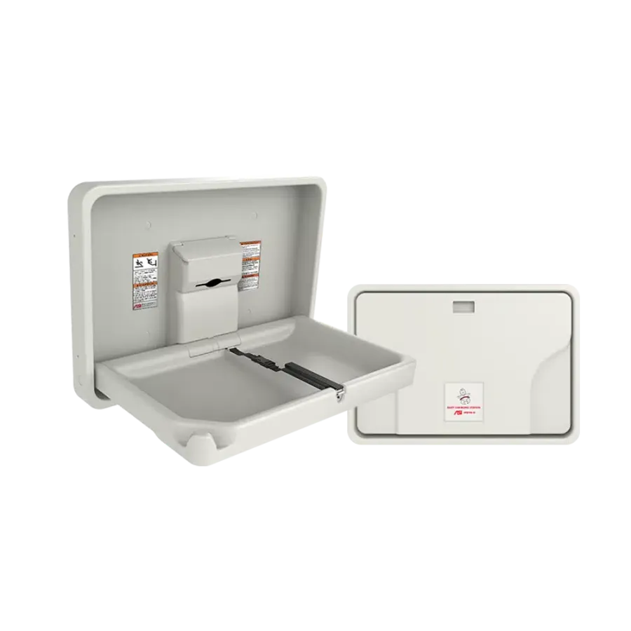 ASI - 9014 - Baby Changing Station - Horizontal, Plastic, Surface Mounted