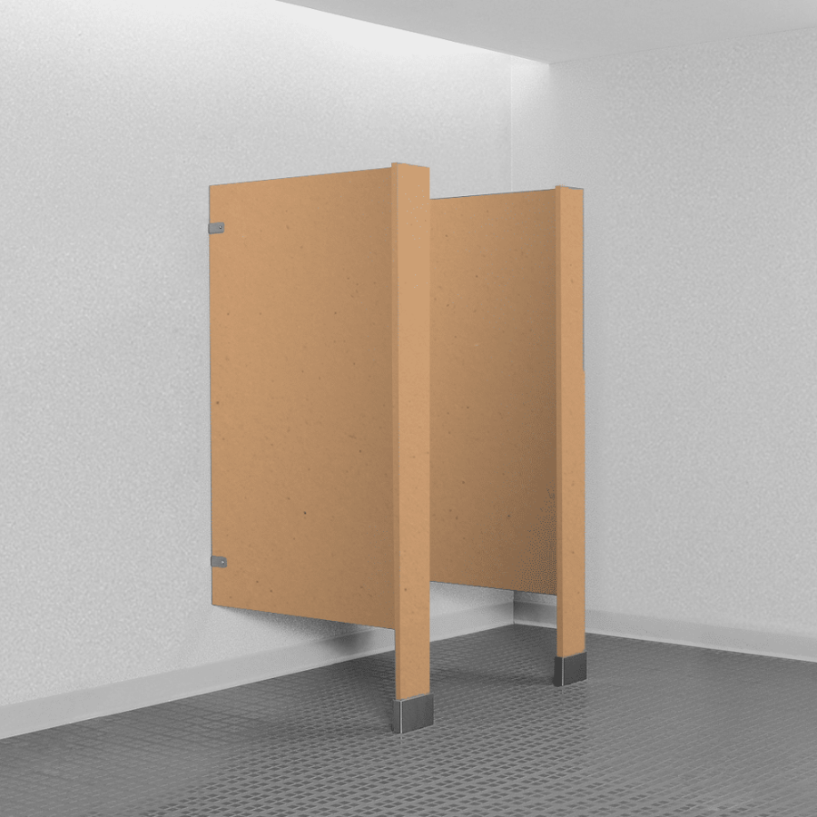 Floor Mounted Urinal Screen - Solid Core Reinforced Composite