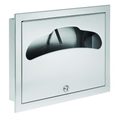 Bradley 584 Recessed Framed 500 Capacity Seat Cover Dispenser Bradley 584 Recessed Framed 500 Capacity Seat Cover Dispenser