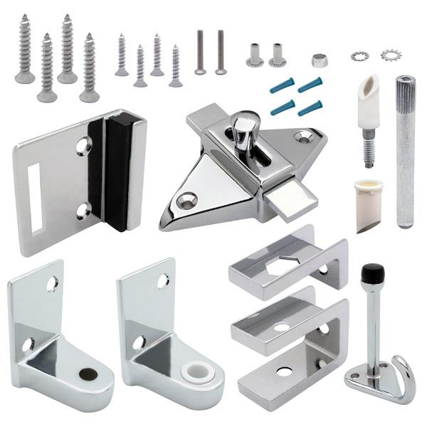 105620 DOOR HARDWARE (INSWING) 7/8" DOOR 1-1/4" POST (FLAT HINGE,S&K)