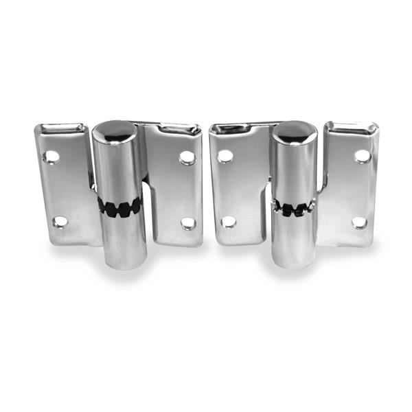 112911 HINGE-SURFACE (7011) NO FASTENERS WITH C CLIP BRASS/CHROME