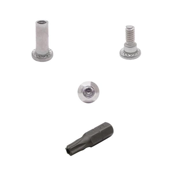 127099 SCREW PACK SS-BARREL NUT 1/2", SHOULDER SCREW 1/2" 100 SET W/5 BITS