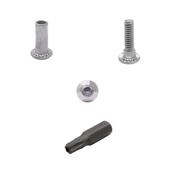 127100 SCREW PACK -BARREL NUT 1/2", SHOULDER SCREW 3/4" 200 SET W/5 BITS