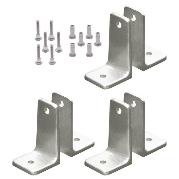 14053 PANEL TO PILASTER PACK 1" TWO PC BRKT STAINLESS 6LP