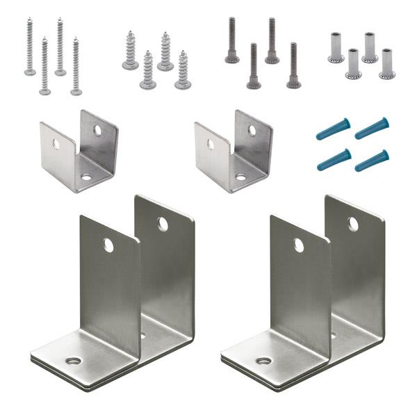 615149 PANEL PACK-END 1-1/4" ONE EAR - STAMPED S/S 6LP