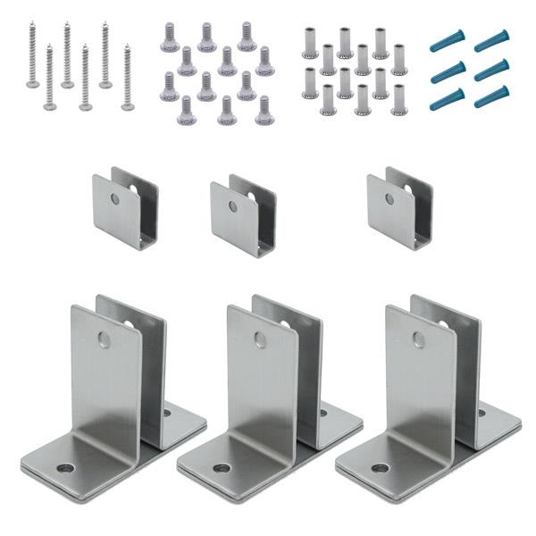 615179 PANEL PACK 1/2" TWO EAR (3) BRACKETS-6LP - STAMPED S/S