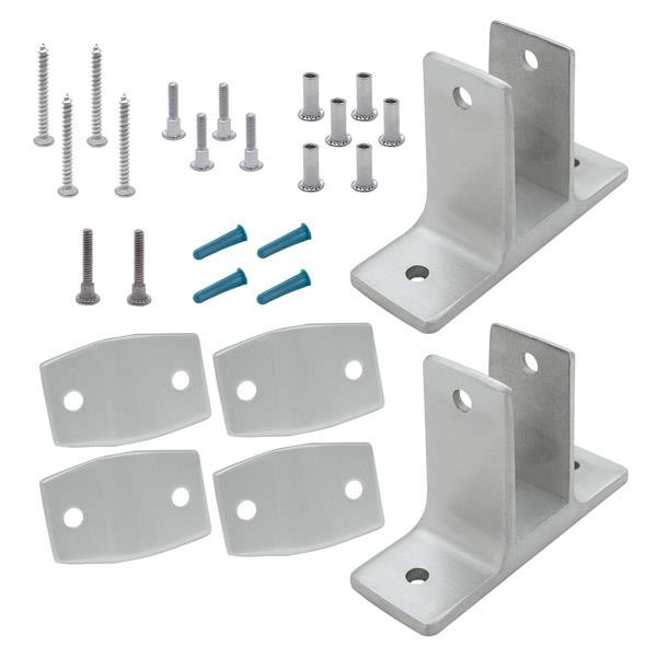 615323 ALCOVE PACK TWO EAR 7/8" PANEL 1-1/4" POST STAINLESS 6LP