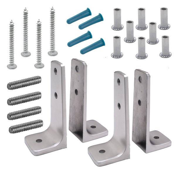 15483 ANGLE BRACKET PACK TWO PAIR-X-HIGH STAINLESS