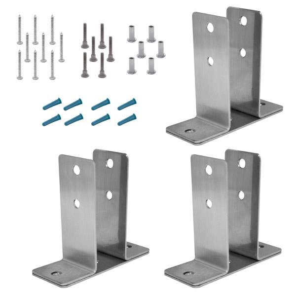 615509 URINAL SCREEN PACK 1-1/4" (3) BRACKETS - CRSS 6LP
