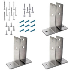 615519 URINAL SCREEN PACK 1" (3) BRACKET 6LP - STAMPED S/S