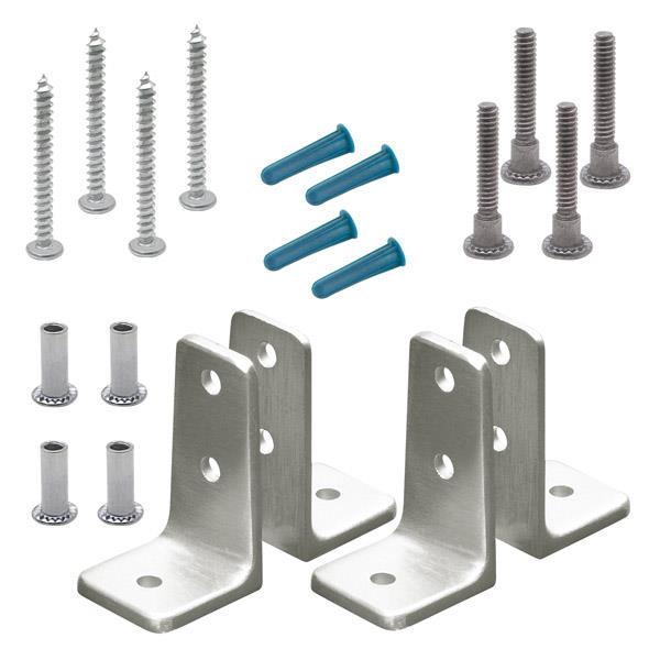 615523 ANGLE BRACKET PACK TWO PAIR STAINLESS 6LP