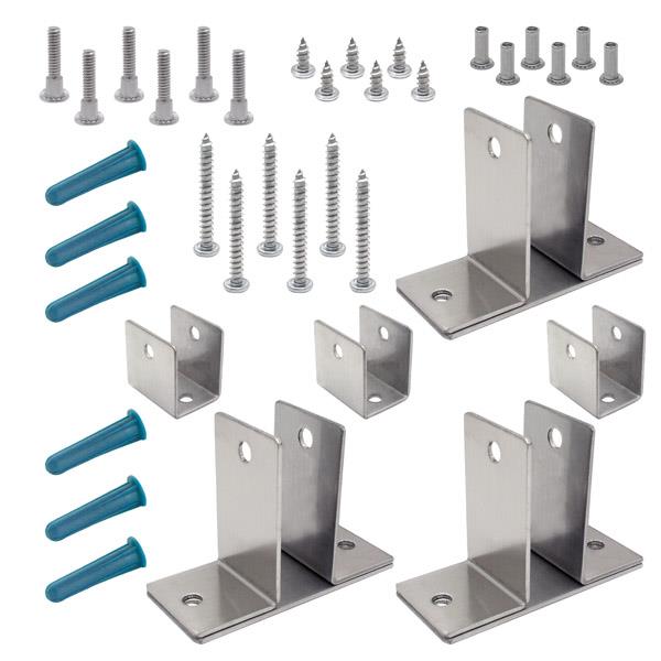 615989 PANEL PACK 1" TWO EAR (3) BRACKETS - STAMPED S/S 6LP