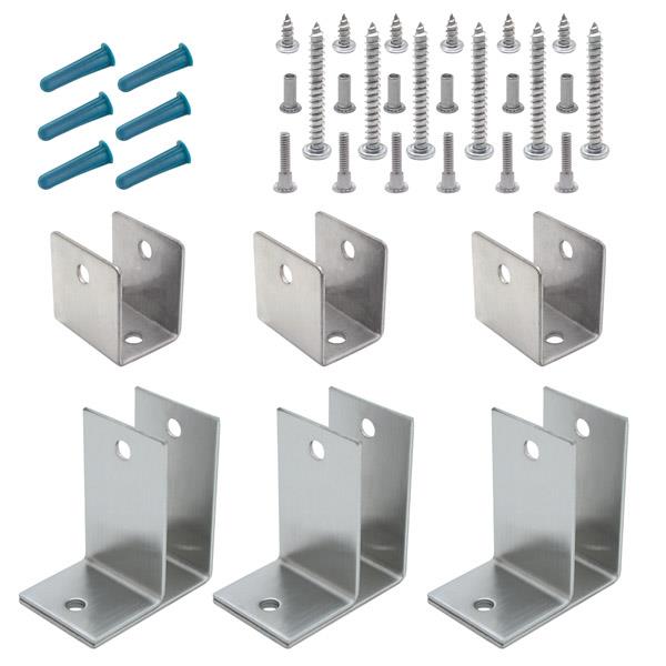 615999 PANEL PACK 1" ONE EAR (3) BRACKETS - STAMPED S/S 6LP