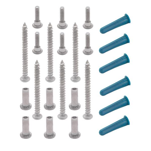 160569 SCREW PACK - PIANO HINGE-(CAM) 1" DOOR TO WALL- SS 6LP