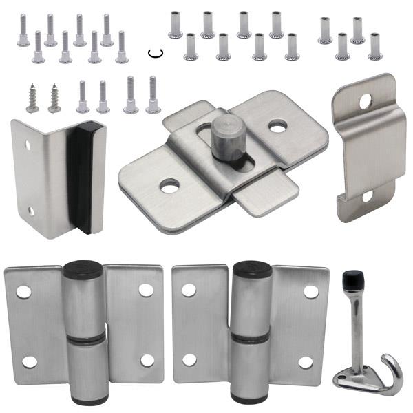 620119 DOOR HARDWARE (RH-IN) 1" DOOR & 1" POST (7093) S/S 6LP
