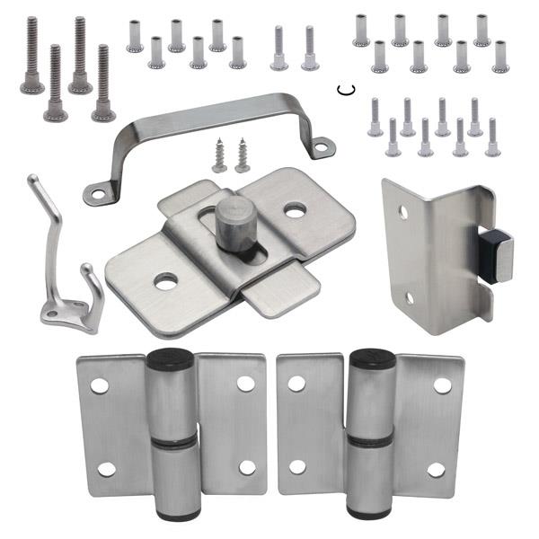 620209 DOOR HARDWARE (LH-OUT) 1" DOOR & 1" POST (7093) S/S 6LP
