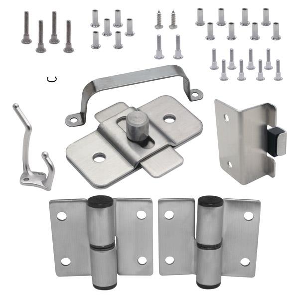 620219 DOOR HARDWARE (RH-OUT) 1" DOOR & 1" POST (7103) S/S 6LP