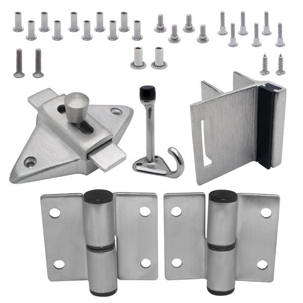 620573 DOOR HARDWARE (LH-OUT) 3/4" DOOR 1" POST (7093) SS 6LP