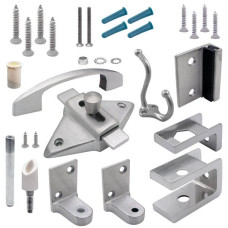 21013 DOOR HARDWARE (OUTSWING) 1" DOOR (FLAT HINGE/S&K) STAINLESS 21013 DOOR HARDWARE (OUTSWING) 1" DOOR (FLAT HINGE/S&K) STAINLESS