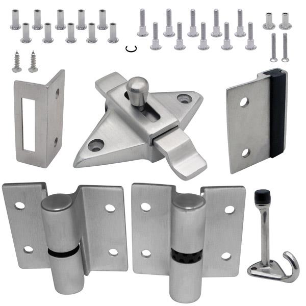 621163 DOOR HARDWARE (RH-IN) 7/8" DOOR & POST (7113) STAINLESS 6LP