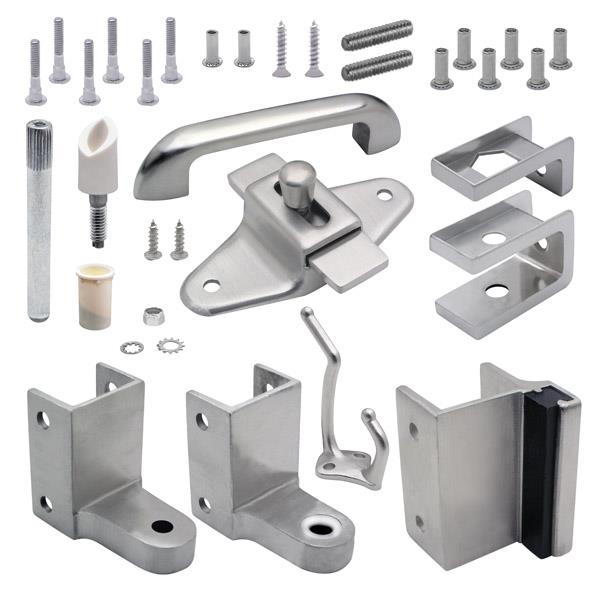 21503 DOOR HARDWARE (OUTSWING) 1" DOOR & 1-1/4" POST (5053) STAINLESS