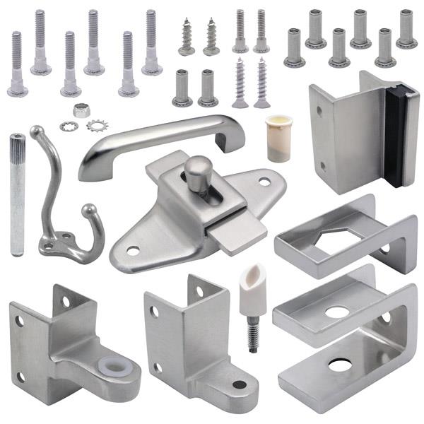 21703 DOOR HARDWARE (OUTSWING) 1" DOOR 1-1/4" POST (5053) STAINLESS
