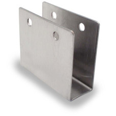 2329 U-BRACKET 1" X-HIGH 3" LONG - STAMPED S/S