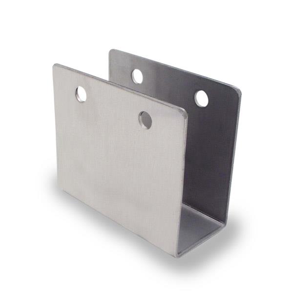 2999 U-BRACKET 1-1/4" X-HIGH 3" LONG - STAMPED S/S