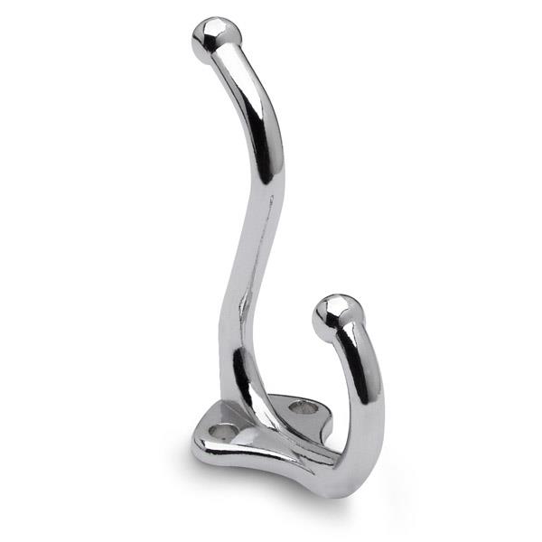 4020 COAT HOOK-TWO PRONG-CHROME