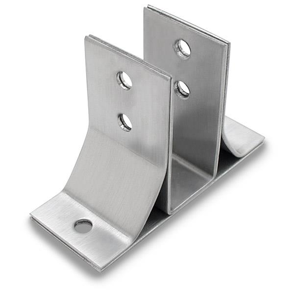 4439 WALL BRACKET TWO EAR 1" BRACED - STAMPED S/S