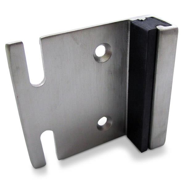 5283 STRIKE & KEEPER (INSWING) 1" DOOR-FLAT (OPEN SLOT) STAINLESS