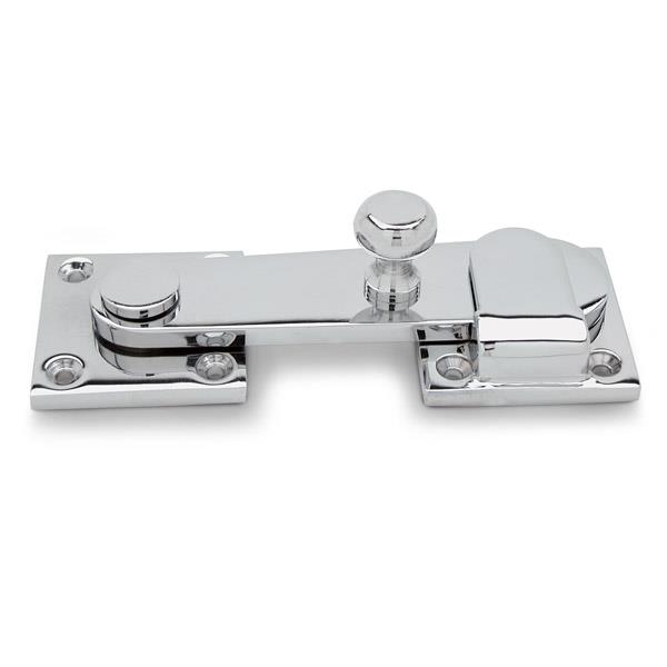 5701 LATCH & KEEPER-HEAVY DUTY THROW BRASS/CHROME