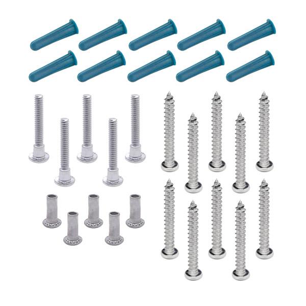 60500 SCREW PACK - CONTINUOUS WALL BRACKET 1-1/4" 6LP