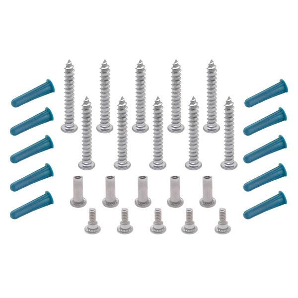 610159 SCREW PACK - CONTINUOS WALL BRACKET 1/2" STAINLESS (6LP)
