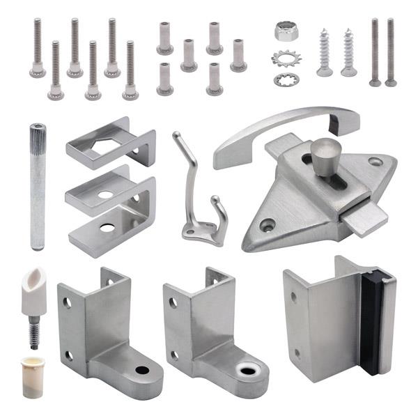 621003 DOOR HARDWARE OUTSWING-1" DOOR 1-1/4" POST (6LP) STAINLESS